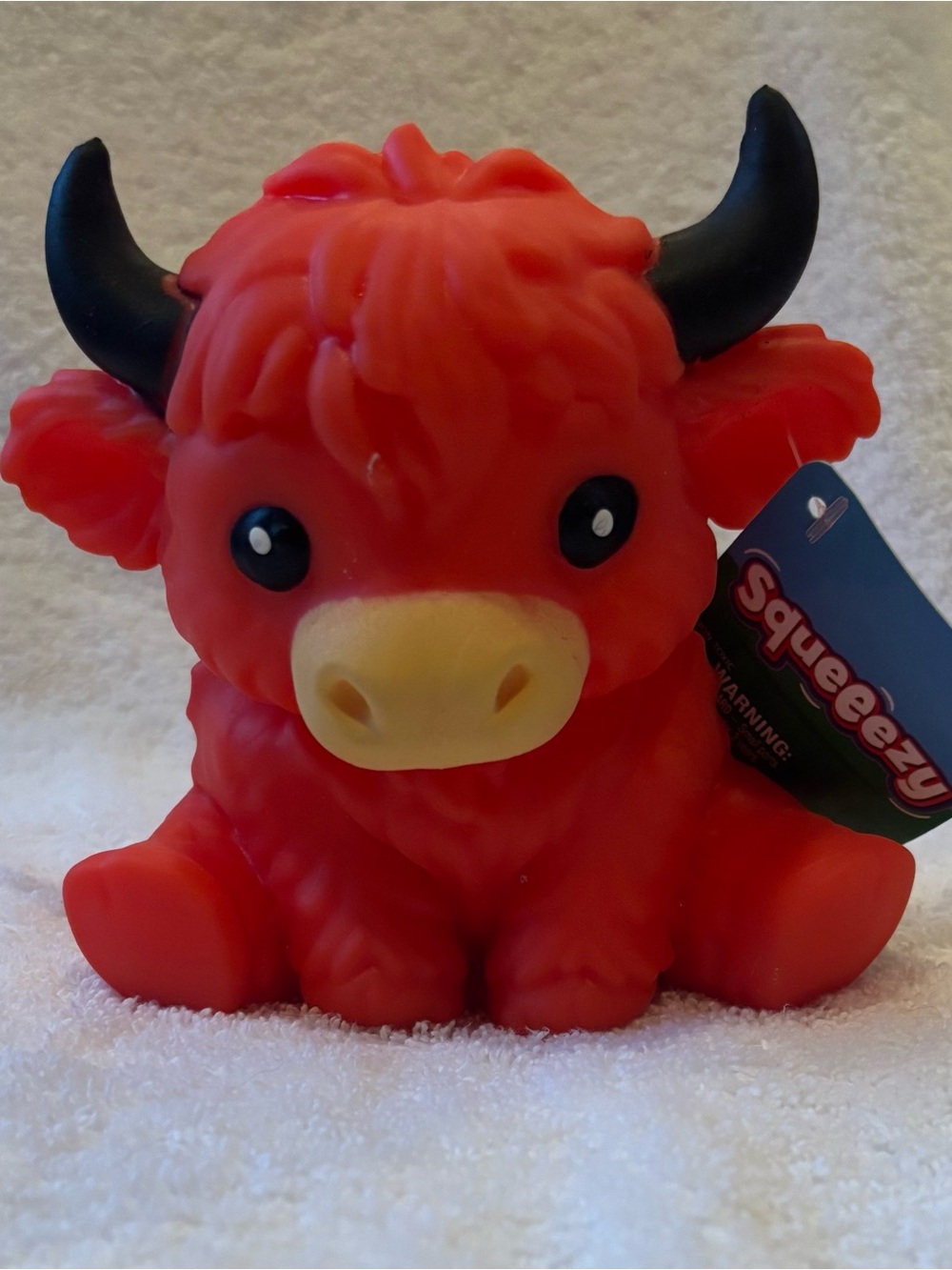 Red Highland Cow Kids Toy by Squeeezy